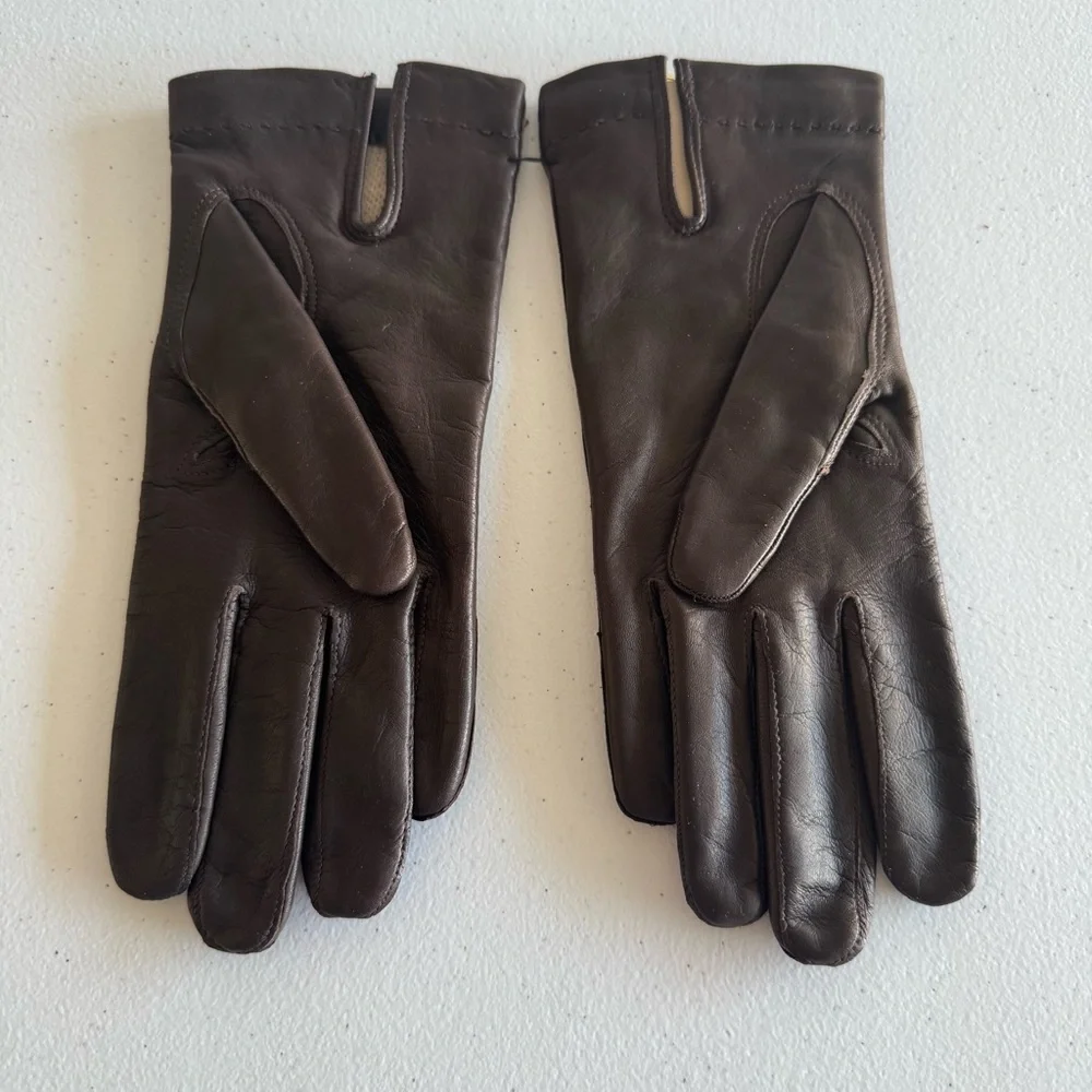 Gaymode Black Ladies Lambskin Gloves size 7.5